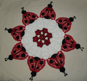 Ladybug Doily Crochet Pattern