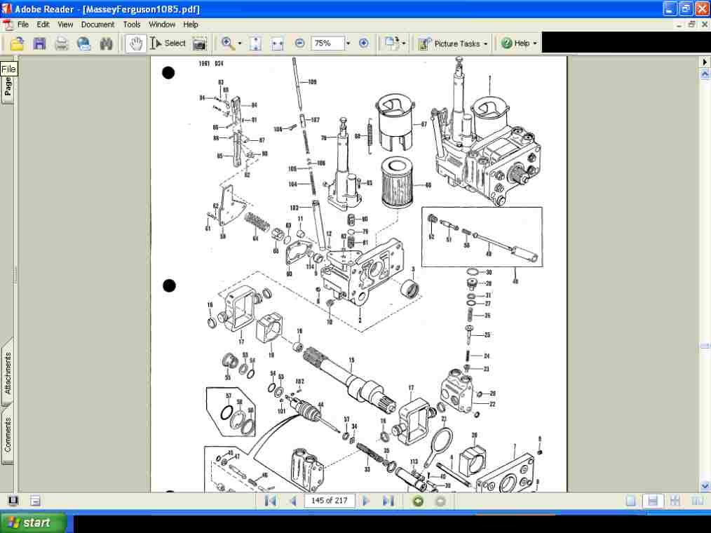 MASSEY FERGUSON MF 1155 TRACTOR PARTS MANUAL Part Number List