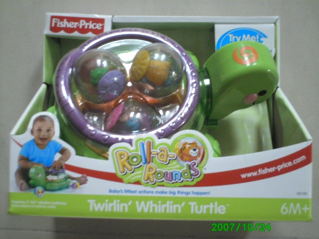 Fisher Price Twirlin', Whirlin' Turtle, Rolls-A-Rounds