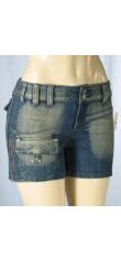 Cato - Missy Stretch Denim Shorts with Zipper Accents 0777SH-S