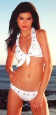 Nautical Halter Top with Eyelette Weave and Bikini Bottom 0637SM-61030