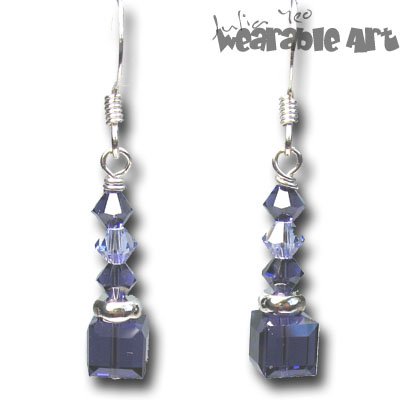 Purple Velvet - Swarovski Crystal Earrings