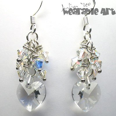 Wedding Hearts - Swarovski Crystal Earrings