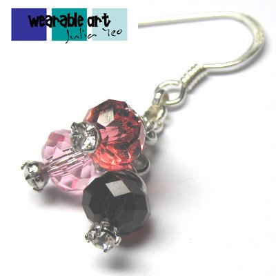 ~Fruitty Berries~ .925 Sterling Silver Swarovski Crystal Earrings
