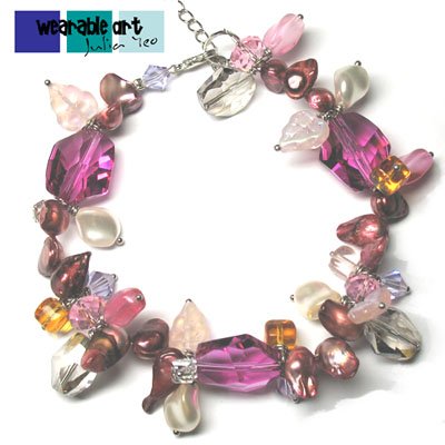 Fuchsia Bloom ~ Swarovski Crystal Bracelet