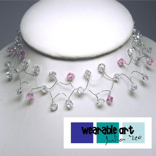 ~Wedding Wired Necklace & Bracelet Set~ Swarovski Crystals