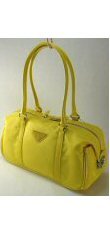 Microfiber Two Strap Handbag with End Pockets