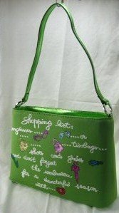 Lime "Shopping List" Metallic Color Trim and Glitter Design