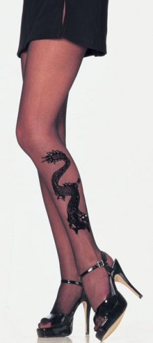 Dragon Tattoo Sheer Pantyhose
