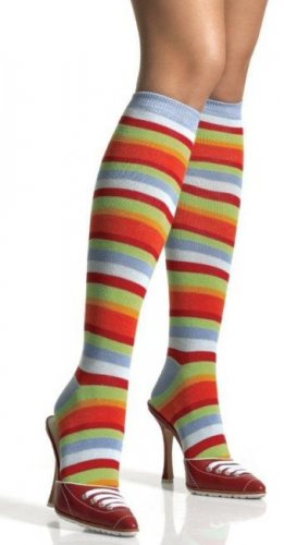 Rainbow Stripe Knee Highs