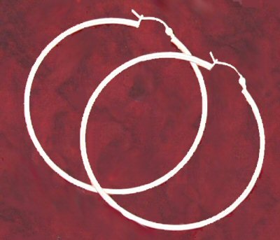 2 Inch Sterling Silver Hoop Earrings