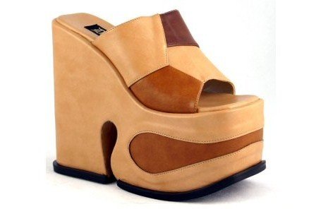 Wizard - Women's Heeled Platform MultiColor/Textured Sandals