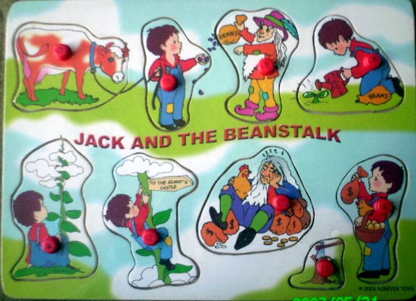 Jack and the Beanstalk - A Fairytale 8 Piece Wooden Puzzle for Toddlers