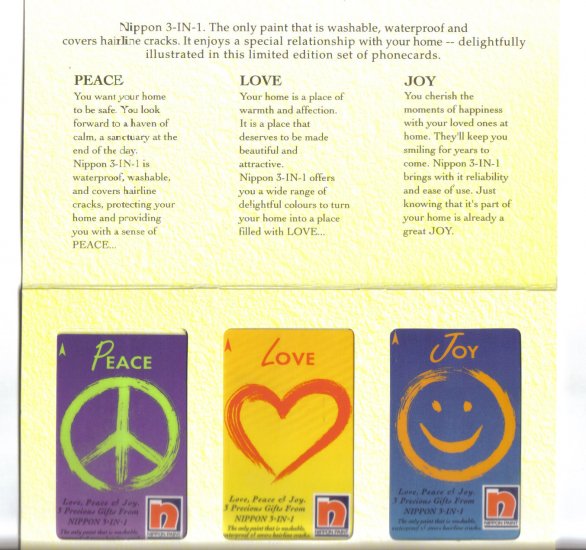 3 in 1 Nippon (Mint) Phonecard Limited Edition - Set 0f 3
