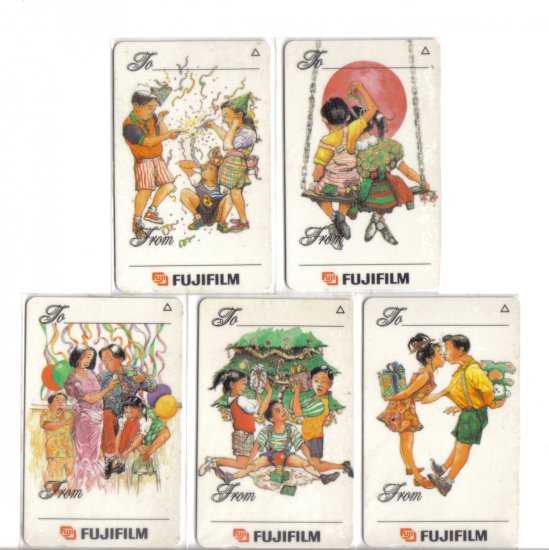 Festive season (mint) Phonecard Limited Edition. Set of 5
