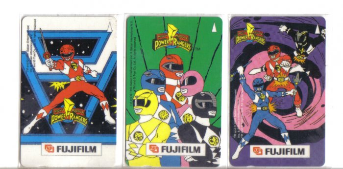 Power Ranger Phonecard (mint) set of 3. Limited Edition