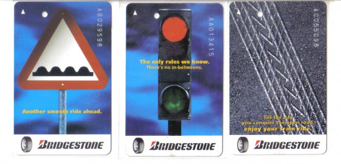 Bridgestone (mint) Transport card - Limited Edition. Set of 3