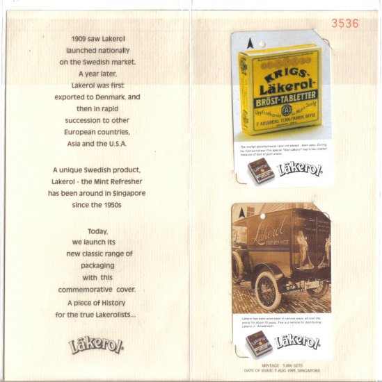 Lackerol (mint) Transport card - Limited Edition. Set of 2
