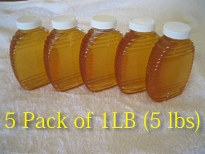 5 Pack of 1 lb 100% Pure Alfalfa Honey
