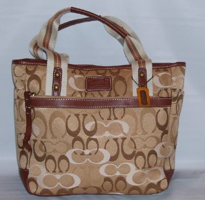 NYC NAT OPTIC TOTE TAN HANDBAG