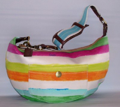 MANHATTAN WEEKEND WATERCOLOR STRIPE HOBO