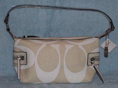 NYC WHITE LINEN DEMI HANDBAG