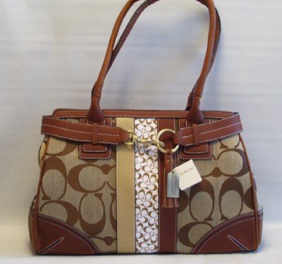 SIGNATURE STRIPE CARRYALL HANDBAG