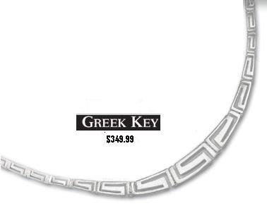 14k Greek Key Chain