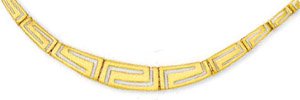 14k Greek Key Chain
