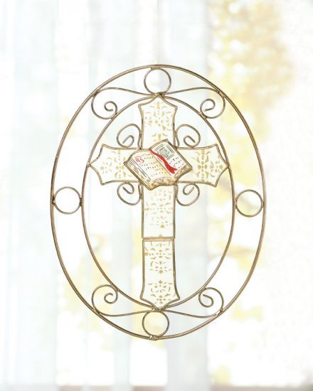 Capiz Cross Suncatcher