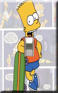Bart Simpson Single Switchplate Cover