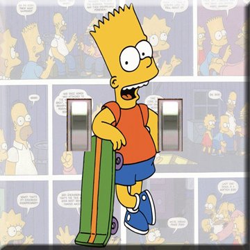 Bart Simpson Double Switchplate Cover