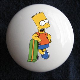 Bart Simpson Ceramic Dresser/Cabinet Knob