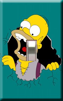 Homer Simpson Single Switchplate Cover