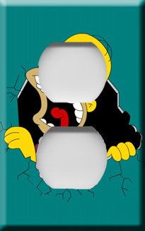 Homer Simpson Outlet Cover