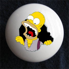 Homer Simpson Ceramic Dresser/Cabinet Knob