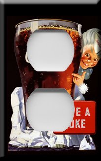Drink Coca Cola Retro Outlet Cover