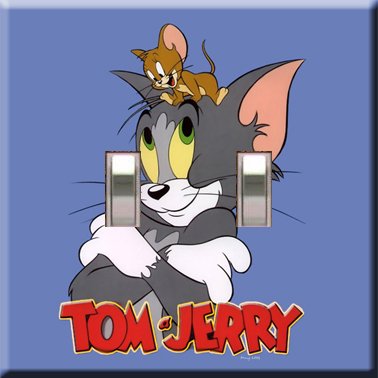 Tom & Jerry 2 Double Switchplate Cover
