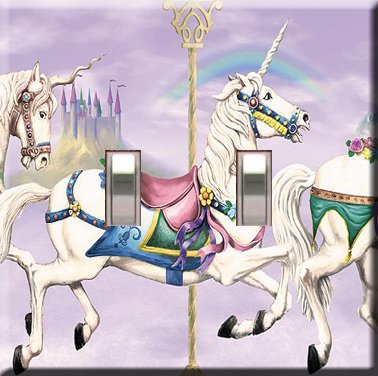 Carousel Horse Double Switchplate Cover