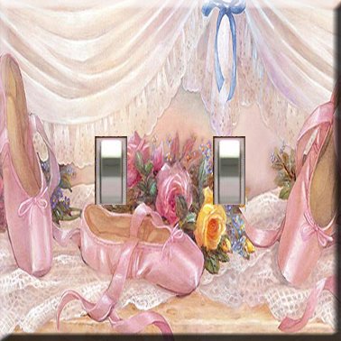 Ballerina Slippers Double Switchplate Cover