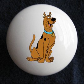 Scooby Doo Ceramic Dresser Cabinet Knob