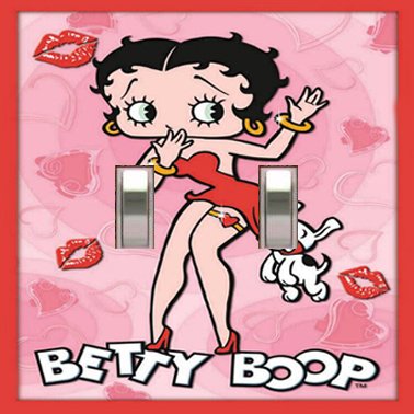 Betty Boop Kisses Decorative Double Switchplate Cover