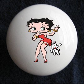 Betty Boop Kisses Decorative Ceramic Dresser/Cabinet Knob