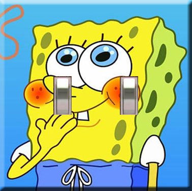 Sponge Bob Square Pants Decorative Double Switchplate Cover