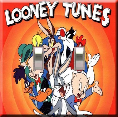 Looney Tunes #1 Decorative Double Switchplate Cover