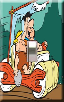Fred Flintstone & Barney Decorative Single Switchplate Cover