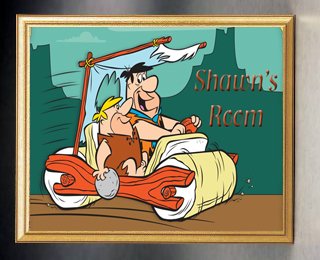 Fred Flintstone & Barney Personalized Wall Sign/Plaque