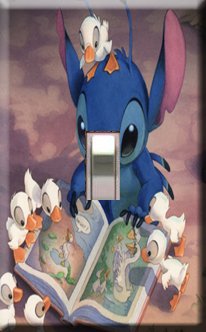 Lilo & Stitch Handcrafted Single Swithplate Cover