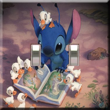 Lilo & Stitch Handcrafted Double Swithplate Cover