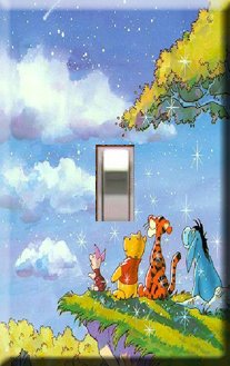 Winnie the Pooh Wish Upon a Star Handcrafted Single Switchplate Cover
